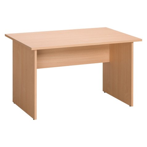 Bureau droit hêtre L 120 cm piétement plein bois - O-line 2