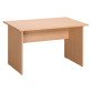 Bureau droit hêtre L 120 cm piétement plein bois - O-line 2