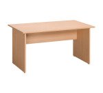Bureau droit hêtre L 140 cm piétement plein bois - O-line 2