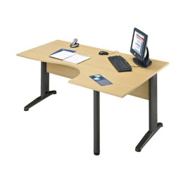 Compact desk Altys L 160 cm metal L leg