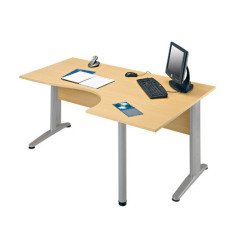 Compact desk Altys L 160 cm metal L leg