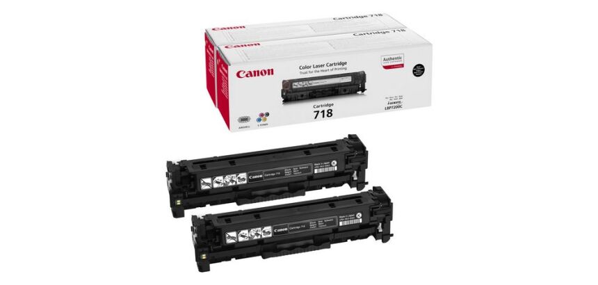 Canon CRG718 Pack de 2 noires