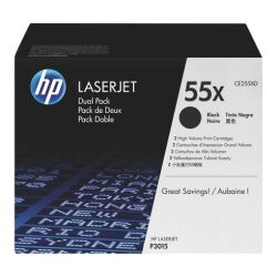 Pack von 2 Tonerkartuschen HP 55X Schwarz