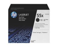 HP 55X Original Toner Cartridge CE255XD Black Pack of 2