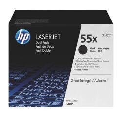 Toner HP originale 55X nero ce255xd 2 unità