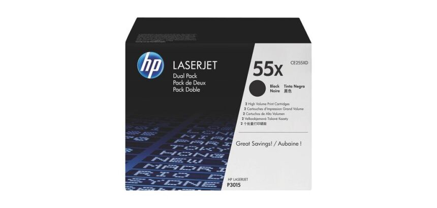 HP 55X, pack toners noirs