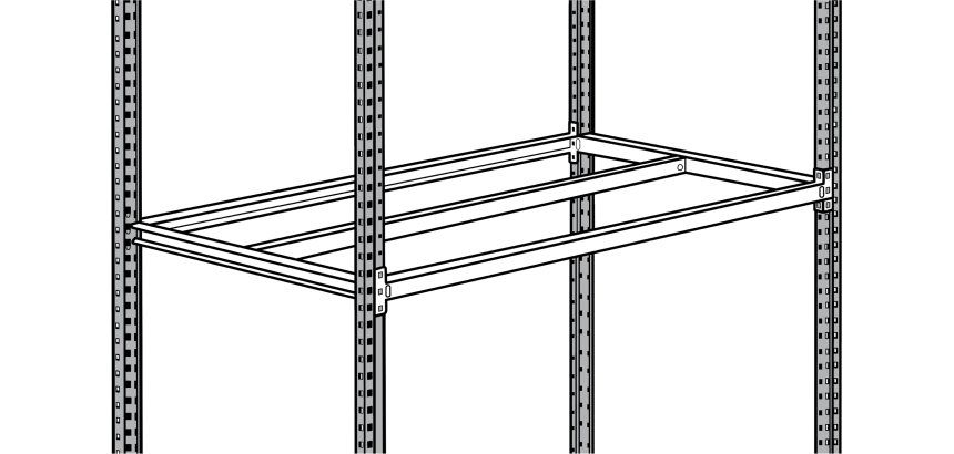 Lot de 2 tablettes tubulaires 100 x 40 cm