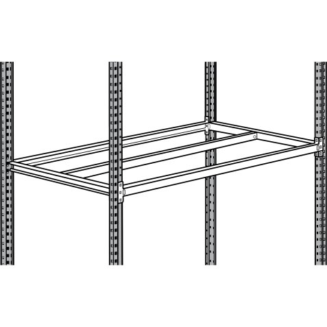 Lot de 2 tablettes tubulaires 100 x 40 cm
