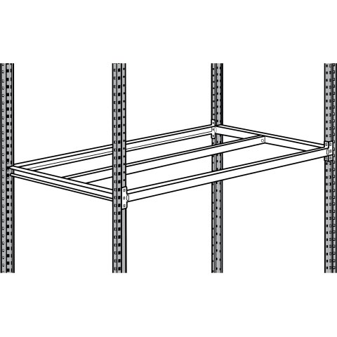 Lote de 2 baldas metálicas 100 x 40 cm para estantería Industri' Eco/Pro