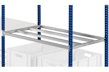 Lot 2 tablettes tubulaires métal pour rayonnage Industri'Pro et Industri' Eco