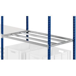 Lot 2 tablettes tubulaires métal pour rayonnage Industri'Pro et Industri' Eco