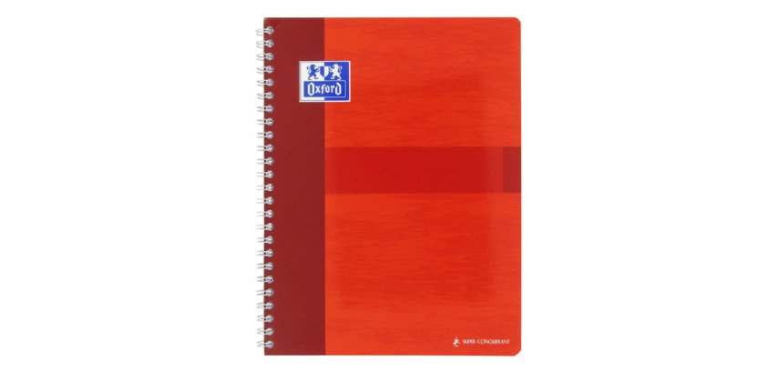 Notebook spiral binding Oxford Office 17 x 22 cm large squares 100 pages
