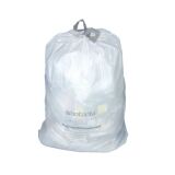 Sac poubelle 12 litres Brabantia liens coulissants blanc - paquet de 20