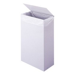 Poubelle murale 10 litres rectangle à couvercle blanche