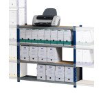 Rayonnage professionnel à tablettes métal simple départ H100 x L 103