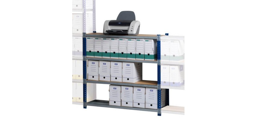 Rayonnage professionnel à tablettes métal simple départ H100 x L 103