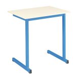 Table scolaire individuelle L 70 x P 50 cm piétement dégagement latéral