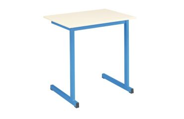Schoolbank SCHOOL COLOR 1 plaats - B 70cm beige werkblad - Maat T6 voor basis- tot secundaire school