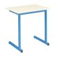 Table scolaire individuelle L 70 x P 50 cm piétement dégagement latéral