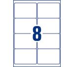 Etiquetas transparentes inkjet 99,1x67,7 mm Avery J8565