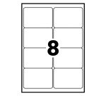 Etiquetas transparentes inkjet 99,1x67,7 mm Avery J8565