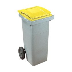 Waste container on 2 wheels 240 l plastic Omnium for waste sorting