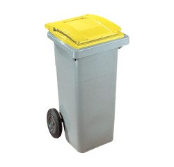 Waste container on 2 wheels 240 l plastic Omnium for waste sorting