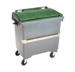 Conteneur à déchets 660 litres extérieur 4 roues couleur
