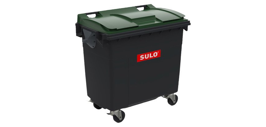 Conteneur à déchets 4 roues 770 litres extérieur