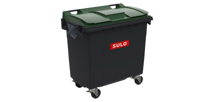Conteneur à déchets 4 roues 770 litres extérieur