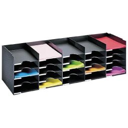 Bloc de classement 25 cases L 112 cm noir