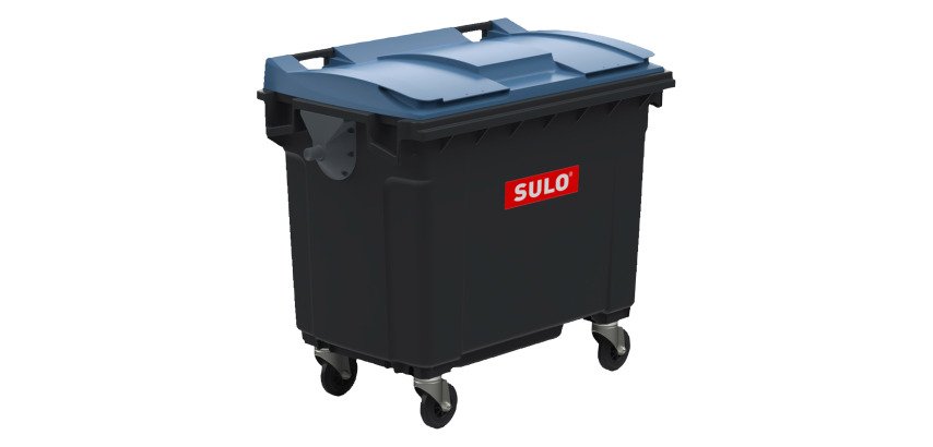 Conteneur à déchets 4 roues 660 litres extérieur