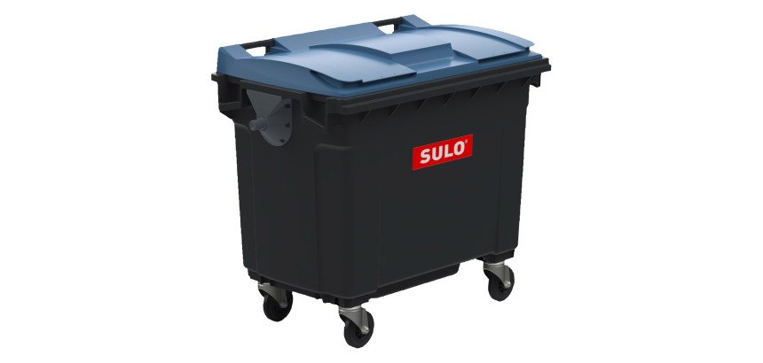 Conteneur à déchets 4 roues 660 litres extérieur