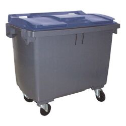 Conteneur à déchets 660 litres extérieur 4 roues couleur
