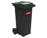 Conteneur à déchets 2 roues 120 litres tri sélectif vert