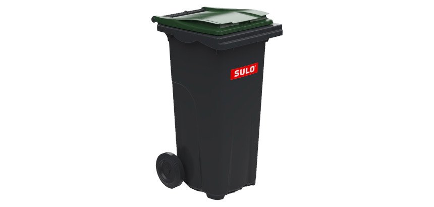 Conteneur à déchets 2 roues 120 litres tri sélectif