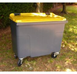 Conteneur à déchets 500 litres extérieur 4 roues couleur