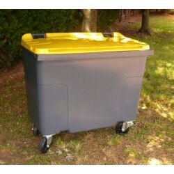 Conteneur à déchets 500 litres extérieur 4 roues couleur