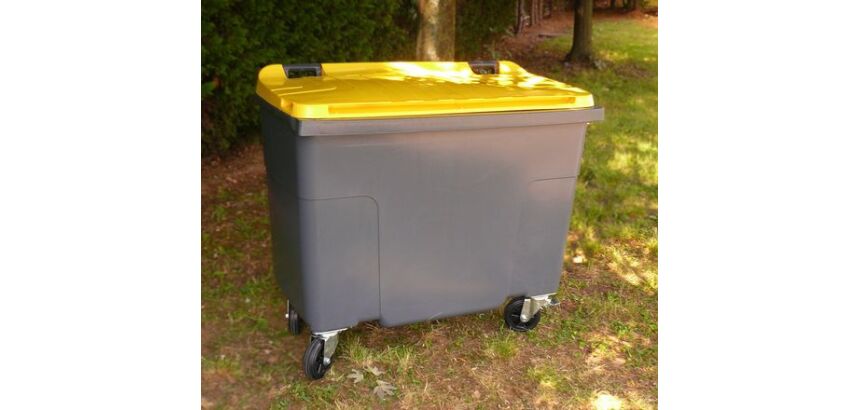Conteneur à déchets 500 litres extérieur 4 roues couleur