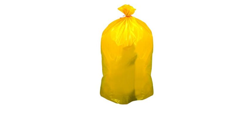 Sac poubelle 110 litres tri sélectif jaune - carton de 200