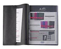 100 document protectors, standard, black