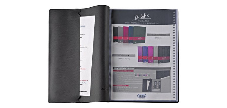 Protège-documents Oxford Le Lutin PVC A4 noir - 100 pochettes - 200 vues