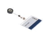 Identificador rígido Durable con cordón Eextensible, para 2 tarjetas  - paquete de 10