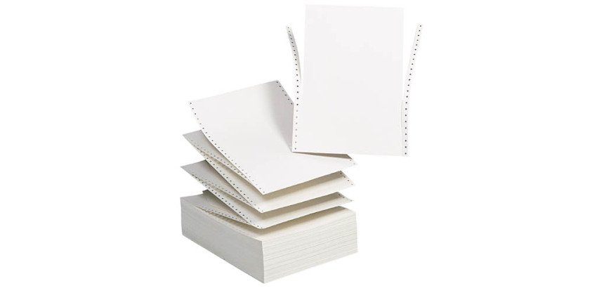 Papier listing traitement de texte 240 x 297 mm - Carton de 2000