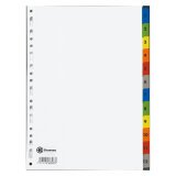 JMB set of large numbered dividers, Bristol board with Mylar tabs, 12 divisions