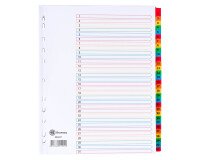 JMB set of large numbered dividers, Bristol board with Mylar tabs, 31 divisions