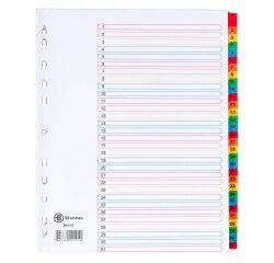 Set maxi tabbladen numeriek bristol 31 onderverdelingen JMB