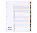 Intercalaire A4+ carte bristol blanche Bruneau 31 onglets numériques multicolores - 1 jeu