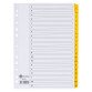 JMB set of alphabetical dividers, Bristol board with Mylar tabs, A4, 20 divisions