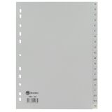 Intercalaire A4 polypropylène gris Bruneau 20 onglets alphabétiques gris - 1 jeu